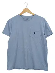 Vorschaubild 1 von Herren T-Shirt M Baumwolle Blau Casual Brusttasche