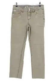 Vorschaubild 1 von Damen Stoffhose Gr. 38 Grün Casual Modern Hi5 Slim