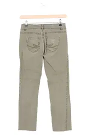 Vorschaubild 2 von Damen Stoffhose Gr. 38 Grün Casual Modern Hi5 Slim