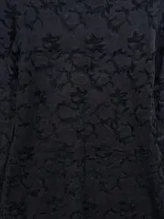 Vorschaubild 3 von Etuikleid Damen Gr. 32/XXS Schwarz Viskose Blumenmuster Elegant