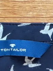 Vorschaubild 6 von Damen Bluse Vogelmuster Gr. 36 S Kurzarm Casual Blau