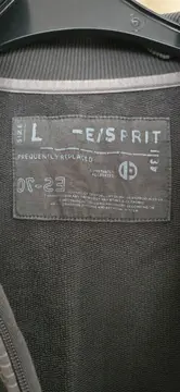 Vorschaubild 2 von Herren Sweatjacke Gr. L Kariert Grau Reißverschluss Baumwolle