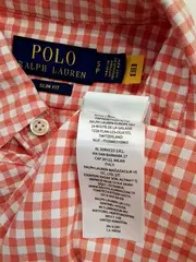 Vorschaubild 2 von Hemd Herren Gr. S Slim Fit Karo Orange Weiß Langarm