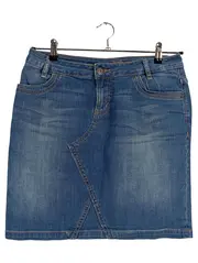 Vorschaubild 1 von Damen Jeansrock Gr. 36 Blau Casual Midirock