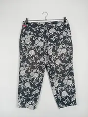 Vorschaubild 2 von Damen Stoffhose Gr. 46 Mehrfarbig Blumenmuster