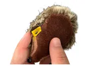 Vorschaubild 2 von Jocko Igel Greifling Kuscheltier Wolle Braun Nostalgisch 9x13cm