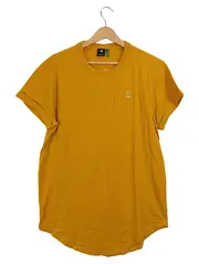 Vorschaubild 1 von Herren T-Shirt Gr. 38 Gelb Casual Rundhals Logo