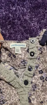 Vorschaubild 3 von Baby Mädchen Kleid Blumenmuster Gr. 60/62 Lila Baumwolle