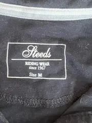 Vorschaubild 3 von Damen Poloshirt Gr. 38/M Schwarz Sportlich Logo-Print