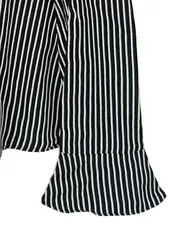 Vorschaubild 3 von Damen Bluse S Gestreift Mehrfarbig Langarm Rüschen