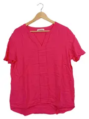 Vorschaubild 1 von Damen Bluse Shirt Pink Gr. 40/L Casual Kurzarm