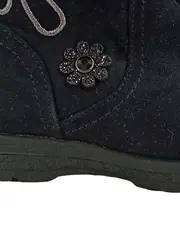 Vorschaubild 4 von Mädchen Stiefelette Gr. 27 Schwarz Blumen Stickerei