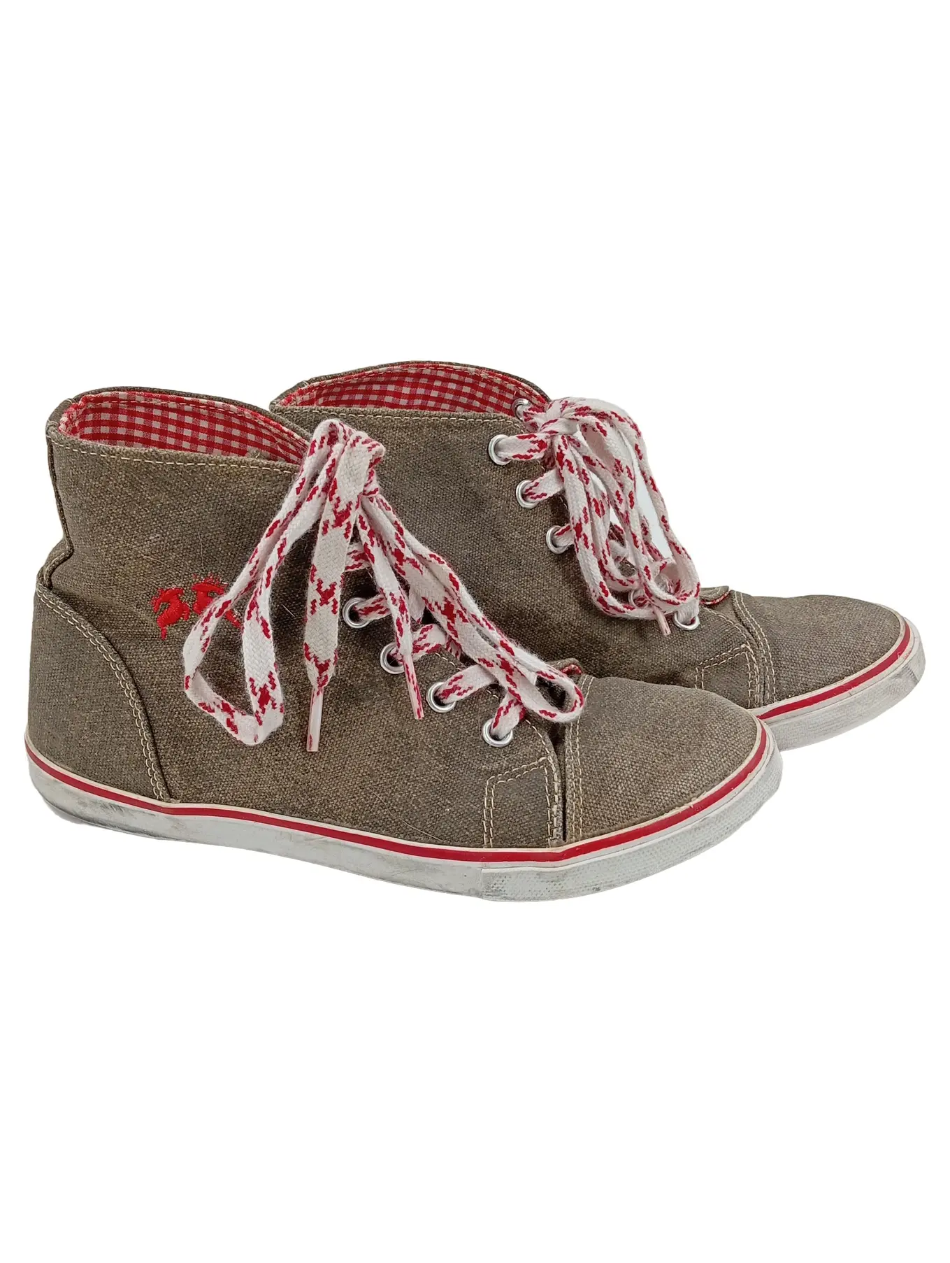 MADDOX COUNTRY COUNTRY MADDOX Damen Schnürschuhe High-Top Sneaker Gr. 34 Braun Vintage Casual