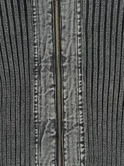 Vorschaubild 2 von Kinder Strickjacke Gr. 146 Grau Reißverschluss Casual
