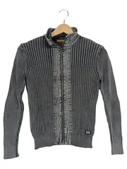 Vorschaubild 1 von Kinder Strickjacke Gr. 146 Grau Reißverschluss Casual