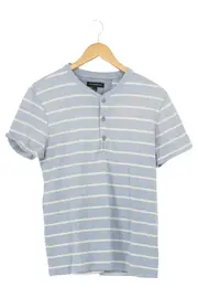 Vorschaubild 1 von Herren Poloshirt 46/S Blau Gestreift Casual
