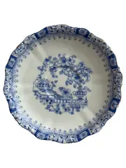 Vorschaubild 1 von Kuchenteller Klassisch Blau Blumenmuster Porzellan 15cm