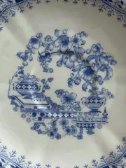 Vorschaubild 3 von Kuchenteller Klassisch Blau Blumenmuster Porzellan 15cm
