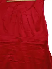 Vorschaubild 3 von Damen Bluse Gr. 38 M Rot Elegant Ärmellos Festlich