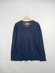 Vorschaubild 2 von Herren Pullover V-Ausschnitt Gr. 52/XL Blau Casual