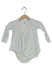 Vorschaubild 1 von Baby Wickelbody Langarm Herzen Weiß Blau Gr. 74 12M