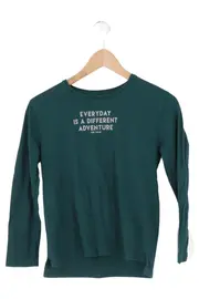 Vorschaubild 1 von Langarmshirt Damen Gr. 36/S Grün Casual mit Schriftzug