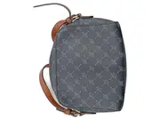 Vorschaubild 2 von Damen Umhängetasche Grau Leder Logo-Print Crossbody Bag