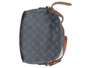 Vorschaubild 1 von Damen Umhängetasche Grau Leder Logo-Print Crossbody Bag