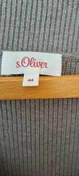 Vorschaubild 5 von Damen Pullunder Strickweste V-Ausschnitt Gr. 44 Grau Basic