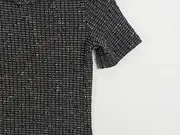 Vorschaubild 3 von Damen Strickshirt Top Gr. 36/S Schwarz Modern Kurzarm