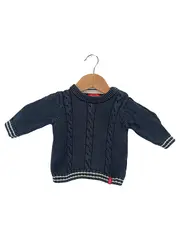 Vorschaubild 1 von Kinder Pullover Gr. 68 Blau Zopfstrickmuster Casual Baumwolle