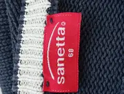 Vorschaubild 2 von Kinder Pullover Gr. 68 Blau Zopfstrickmuster Casual Baumwolle