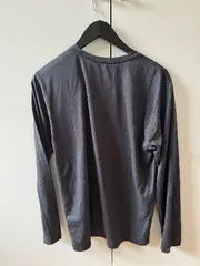 Vorschaubild 4 von Langarmshirt Herren Grau L Sportshirt Logo Print Polyester