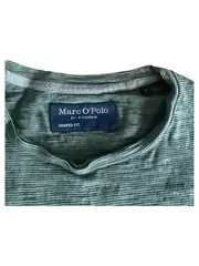 Vorschaubild 3 von Herren T-Shirt Gr. S Grün Gestreift Shaped Fit Baumwolle