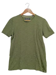 Vorschaubild 1 von Herren T-Shirt Gr. S Grün Gestreift Shaped Fit Baumwolle