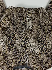 Vorschaubild 3 von Trafaluc Damen Langarmshirt Leopardenmuster Crop Top Gr. S Braun