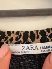 Vorschaubild 5 von Trafaluc Damen Langarmshirt Leopardenmuster Crop Top Gr. S Braun