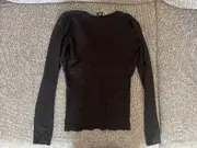 Vorschaubild 2 von Black Label Damen Pullover Wickeloptik Schwarz Gr. 32/XXS