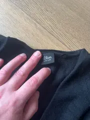 Vorschaubild 3 von Black Label Damen Pullover Wickeloptik Schwarz Gr. 32/XXS