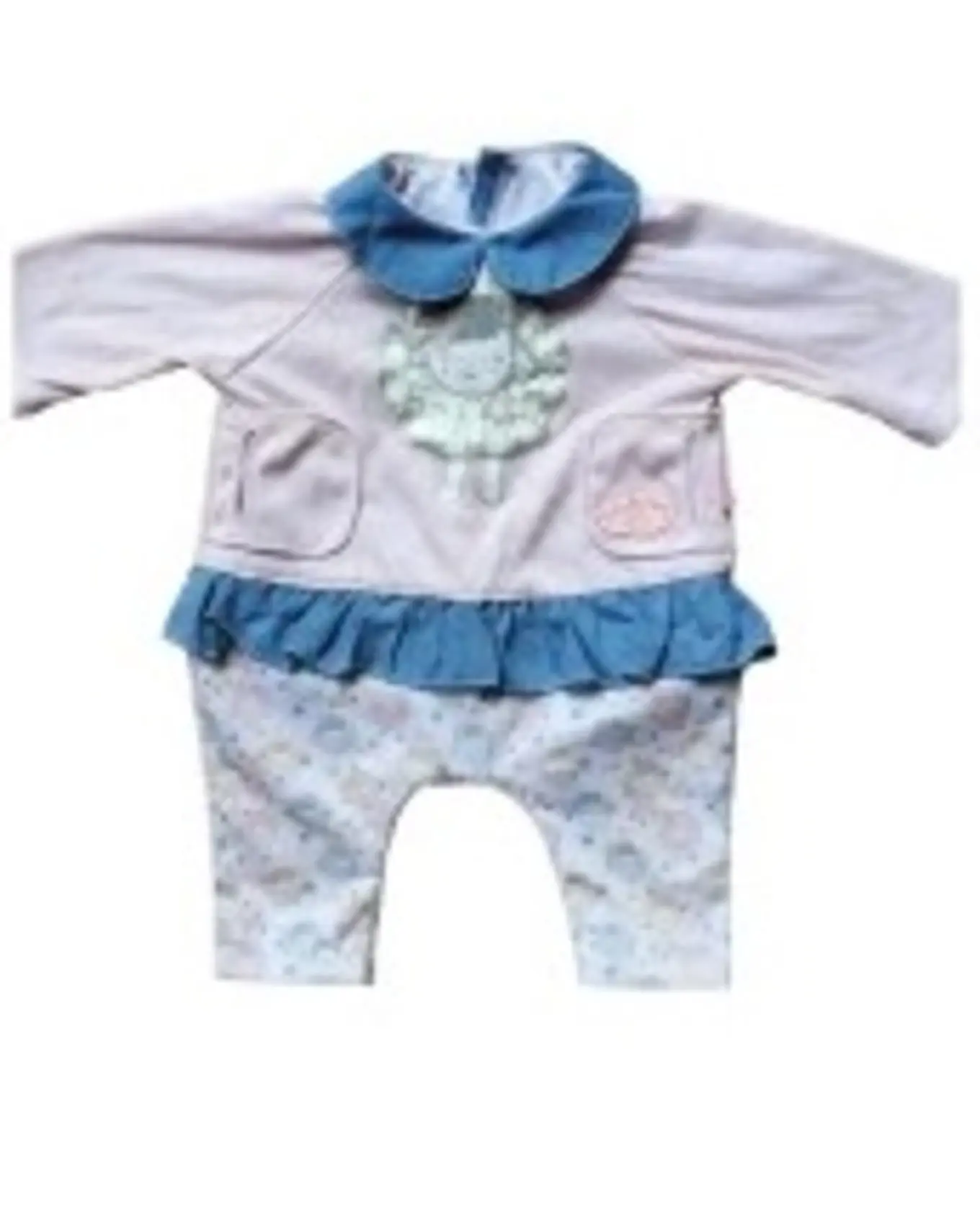 BABY ANNABELL Puppenkleidung Strampler Rosa Tiermotive Rüschen