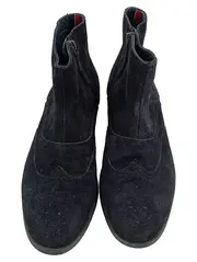Vorschaubild 2 von Damen Stiefeletten Wildleder Blau Gr. 39 Lochmuster