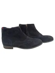 Vorschaubild 1 von Damen Stiefeletten Wildleder Blau Gr. 39 Lochmuster