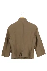 Vorschaubild 2 von Damen Leinen Blazer Gr. 36/S Braun Klassisch Vintage Jacke