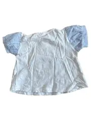 Vorschaubild 3 von Baby Mädchen T-Shirt Gr. 80 Weiß Hüpfspiel Stickerei 9-12M