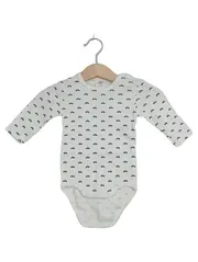 Vorschaubild 1 von Baby Body Langarm Gr. 62 Weiß Autos Muster Bio Organic