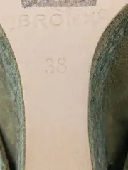 Vorschaubild 4 von Open-Toe Keilabsatz Stiefelette Damen Gr. 38 Grün Wildleder Vintage