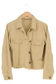 Vorschaubild 1 von Damen Leichte Jacke Gr. 38/M Casual Beige Baumwolle