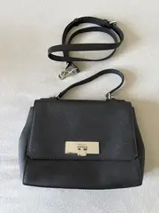 Vorschaubild 3 von Elegante Umhängetasche Damen Schwarz Leder Strukturmuster