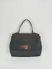 Vorschaubild 2 von Elegante Umhängetasche Damen Schwarz Leder Strukturmuster