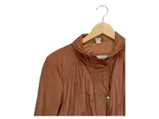 Vorschaubild 3 von Lederjacke Damen Gr. 38 Braun Casual Echtleder